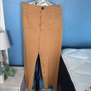 Gold colored pants size 33 tall